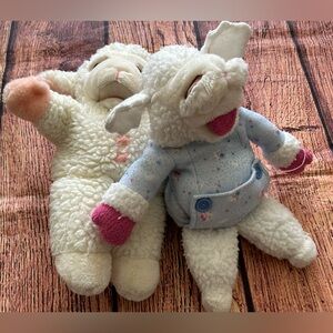 1990 Shari‎ Lewis Baby Lamb Chop 12" Plush Hand Puppets